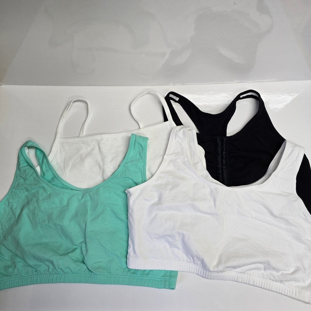 Fruit of the Loom Sports Bra Lot Women 40 Cotton Stretch Comfort Lounge